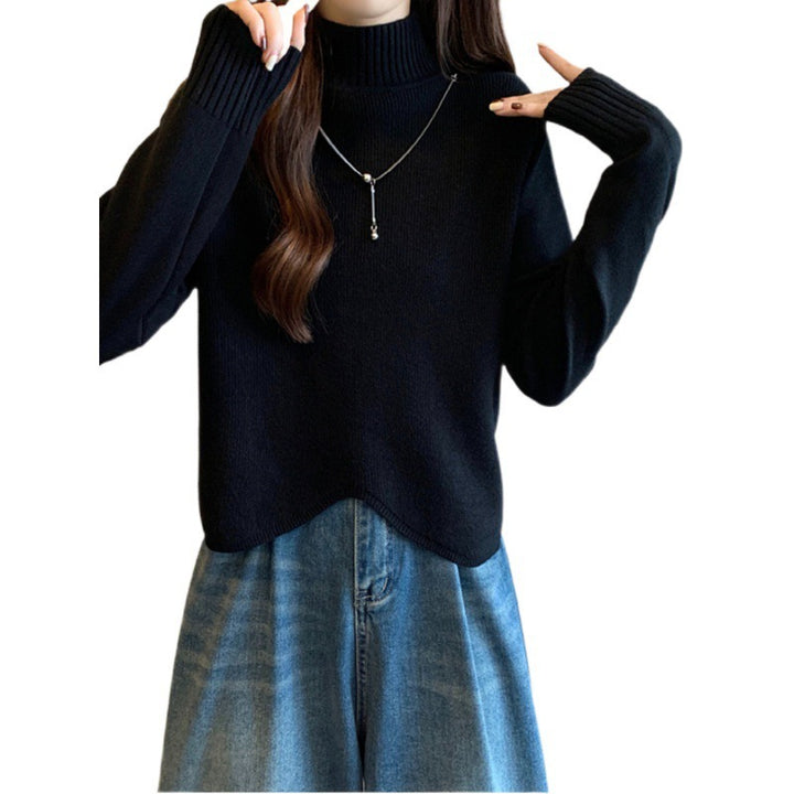 Femme Cozy Høj Hals Strikpullover Stilla