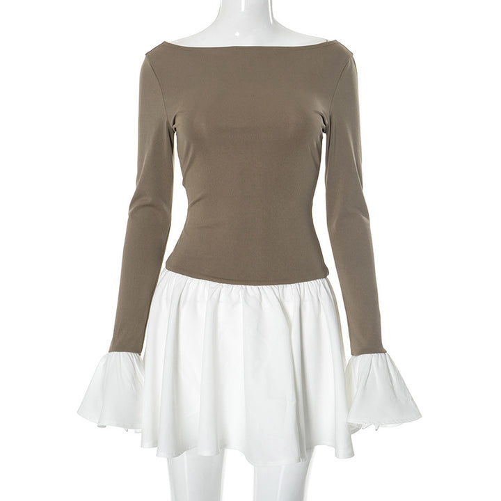 Femme Off-Shoulder Udsmykket Ærme Kjole Stilla