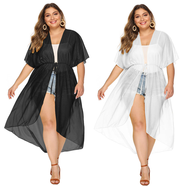 Dame elegant transparent strandkimono Skovae