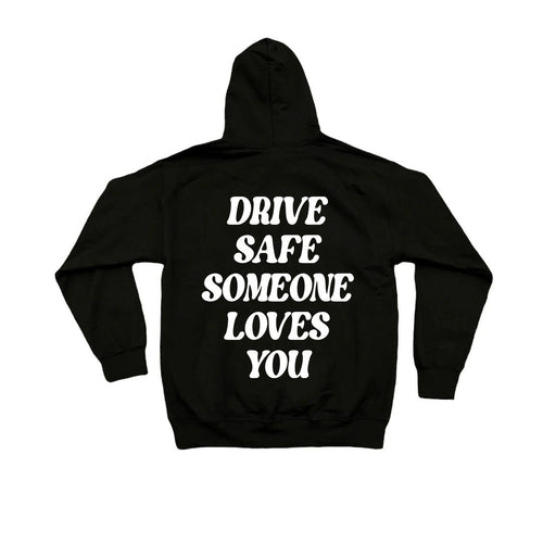 Kvinders hætte sweatshirt med inspirerende tekst og afslappet pasform Skovae