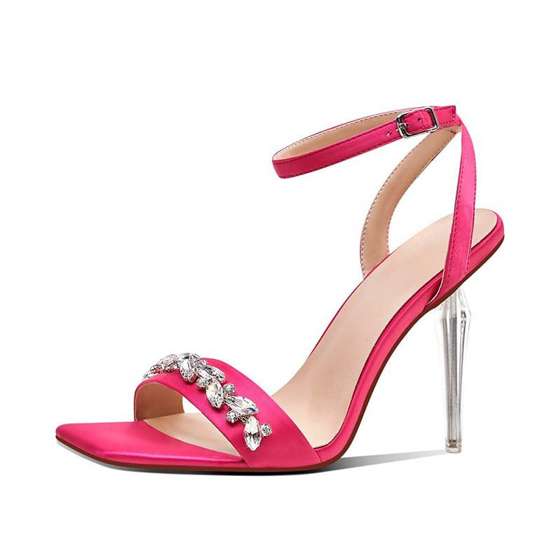 Femme elegant High Heel Sandaler med Strass accenter Stilla