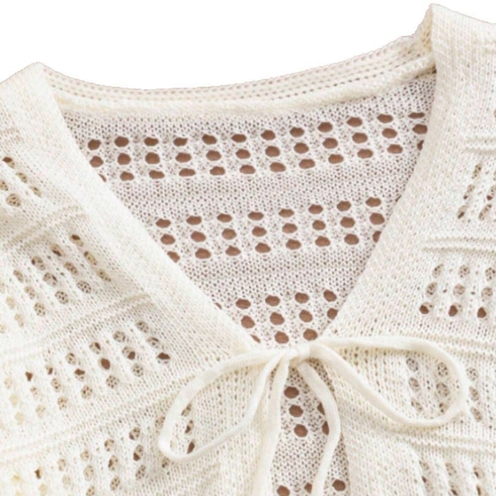 Femme Åben-Strik Crop Pullover Stilla