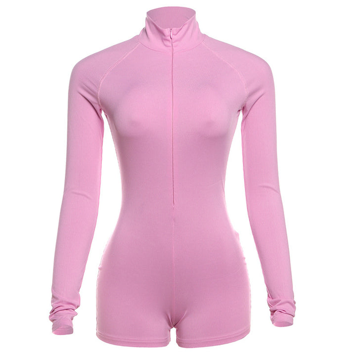 Dame Langærmet Onepiece med høj krave og sømløst design Stilla