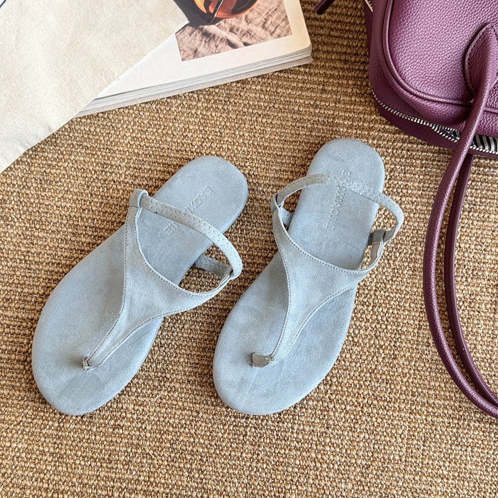 Dame komfortable Suede Flip Flops Stilla