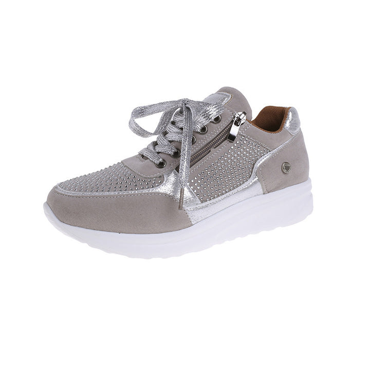 Dame mode Sneakers med glitrende accenter og komfortabel lynlås Stilla