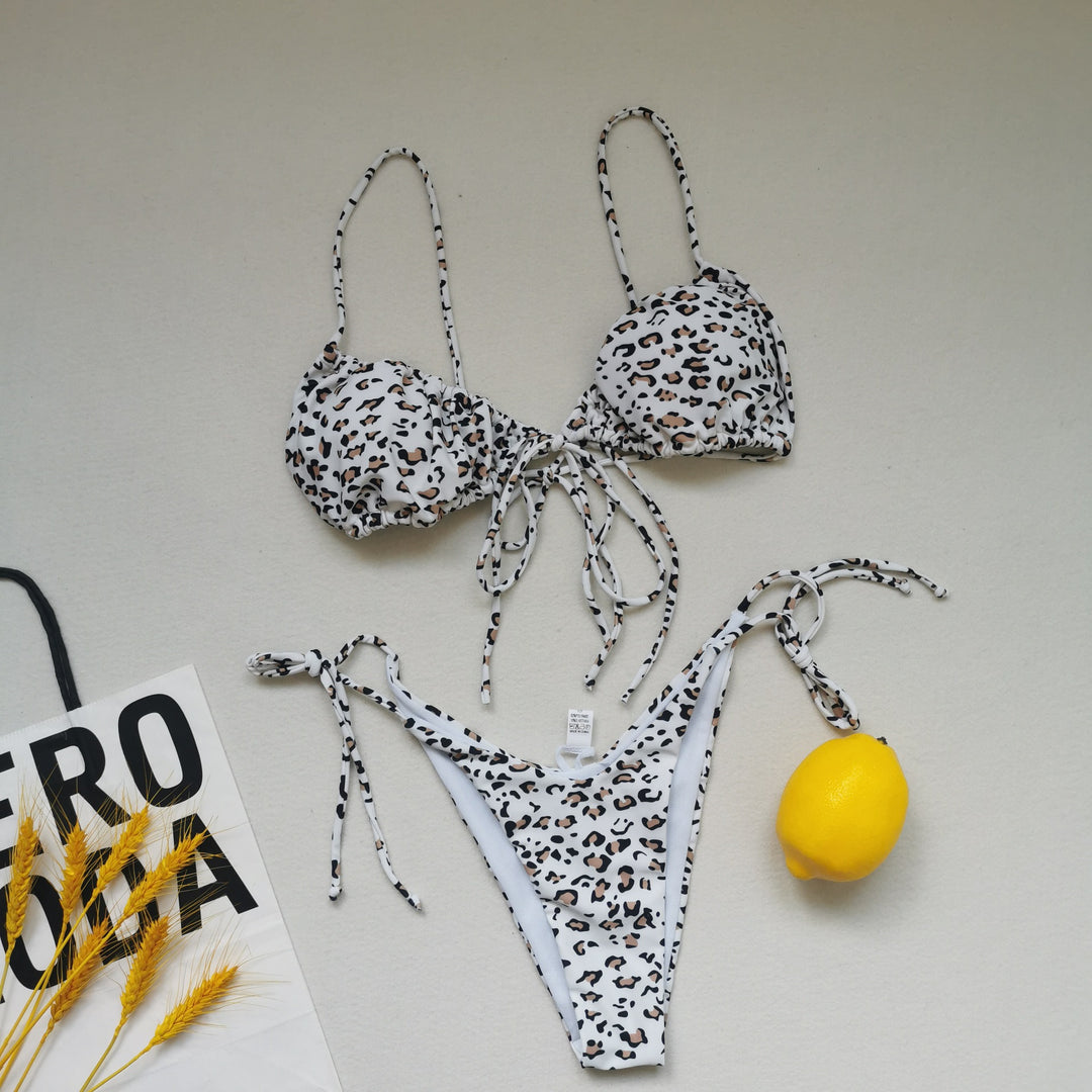 Damer triangel-bikini med justerbare bindebånd Skovae