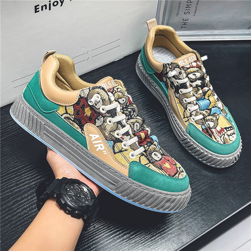 Femme Kunstneriske Mønstrede Lifestyle Sneakers Stilla