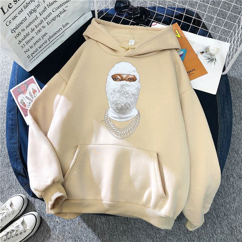 Kvinders hoodie med kreativt grafisk design og indviklet kunstværk Skovae
