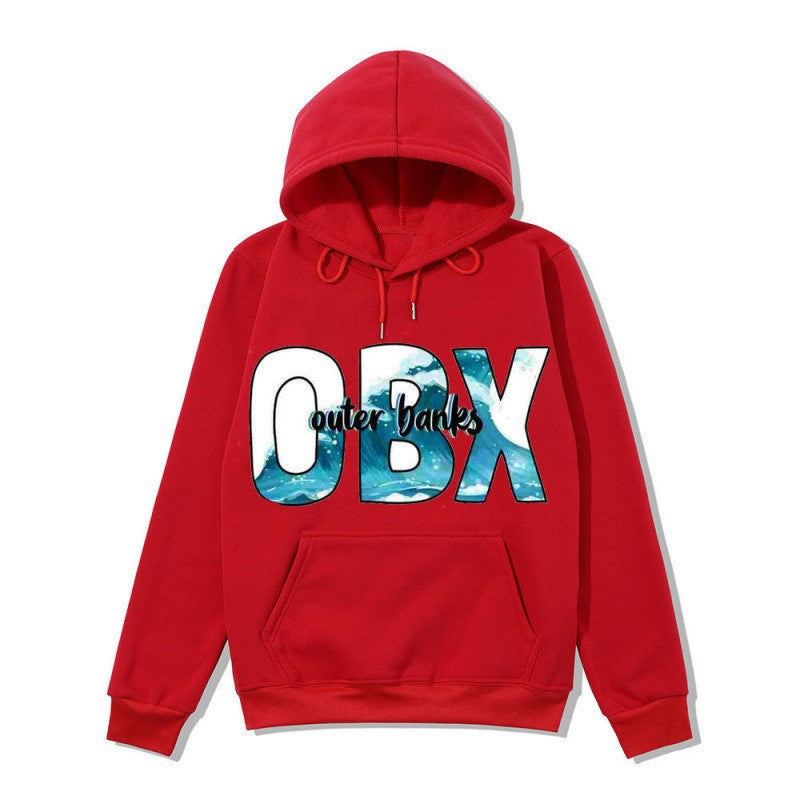 Dame hoodie med maritim grafisk design Skovae