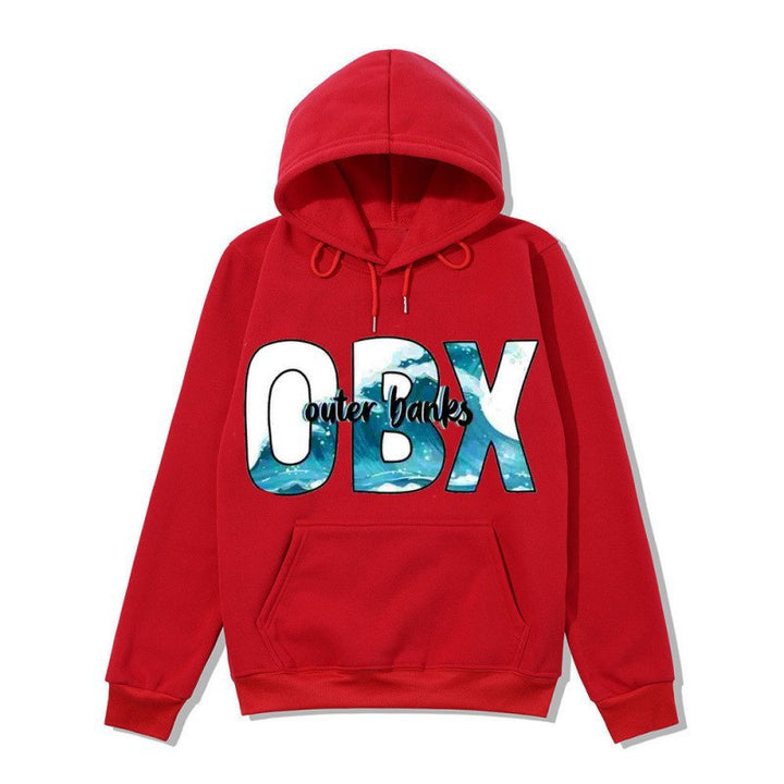 Dame hoodie med maritim grafisk design Skovae