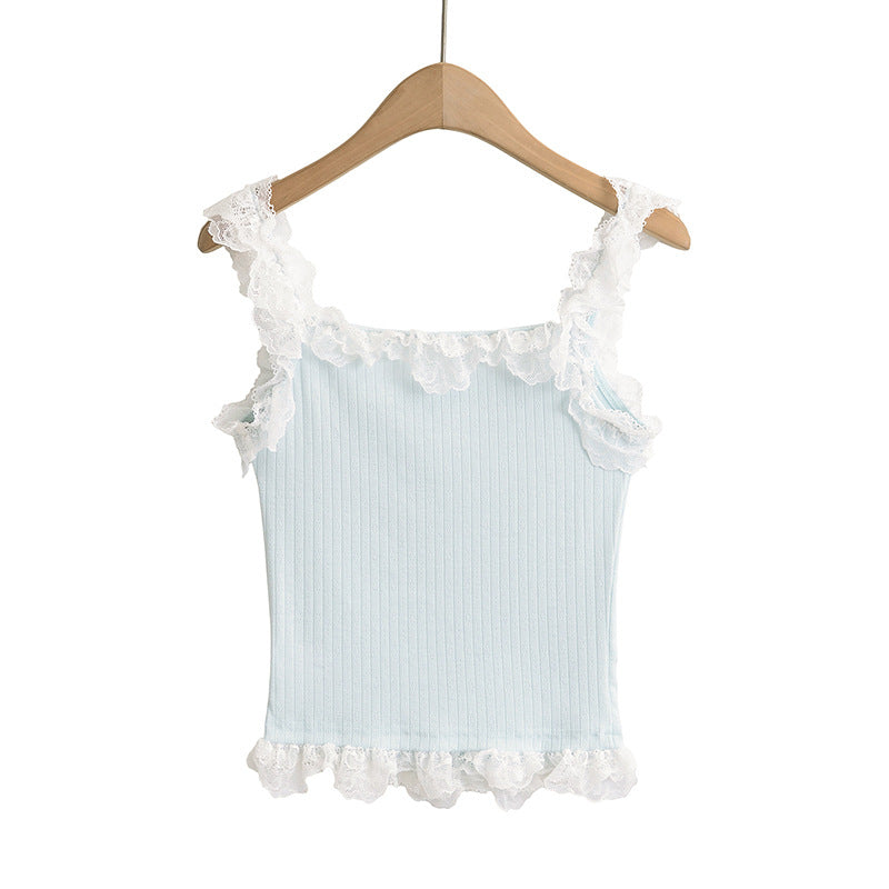 Dame ruffled skjorte med feminin struktur og elastisk bomuldsblanding Stilla