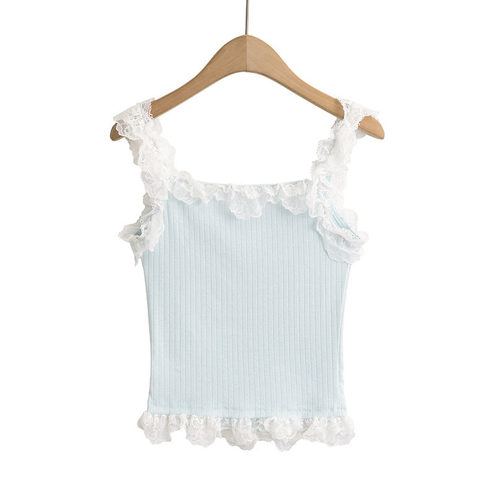 Dame ruffled skjorte med feminin struktur og elastisk bomuldsblanding Stilla