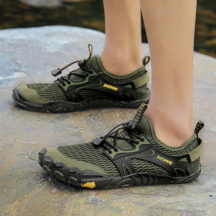 Unisex nan Aqua-Sneaker med elastisk indgang, hurtig snøring og skridsikker flex-sål Skovae