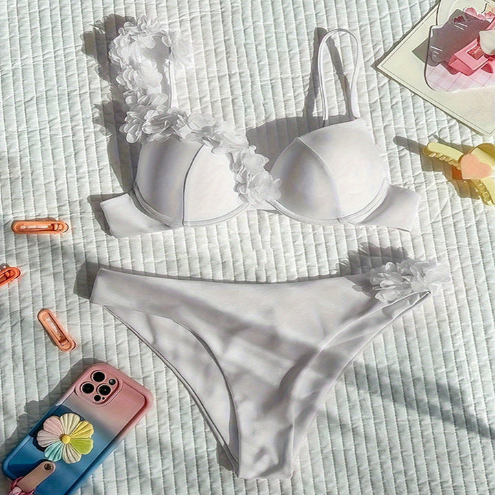 Dame Bikiniset med florale udsmykninger Skovae