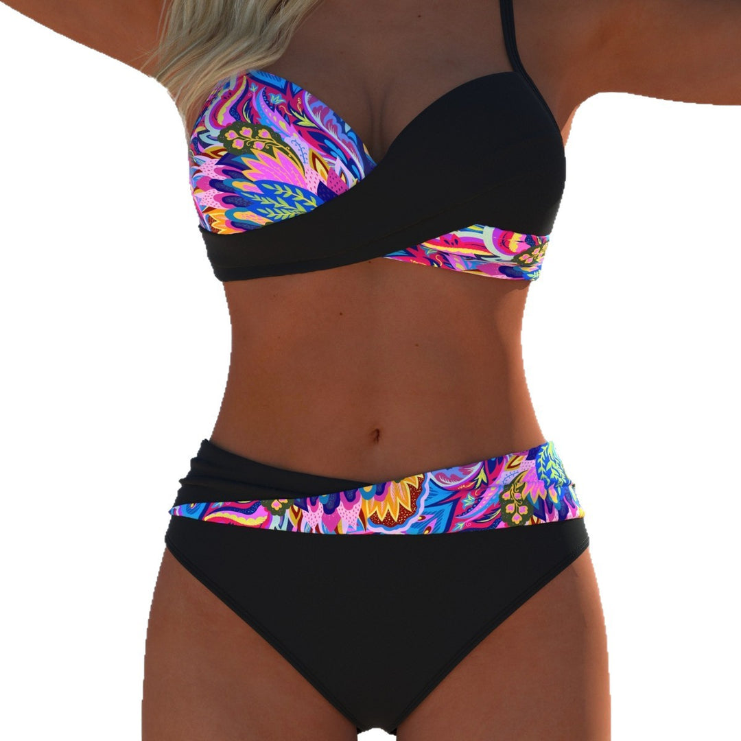Dame bikini-sæt med kreativt zebra-design og stilfulde accenter Skovae