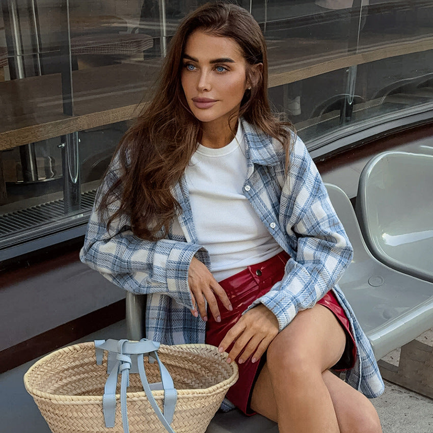 Dame Oversized ternetbluse Stilla