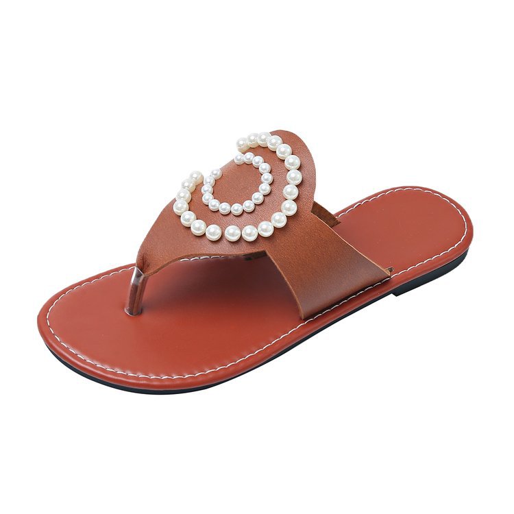 Dame tæer separering sandaler med elegante perle dekorationer og komfortabel fodbedsdesign Stilla