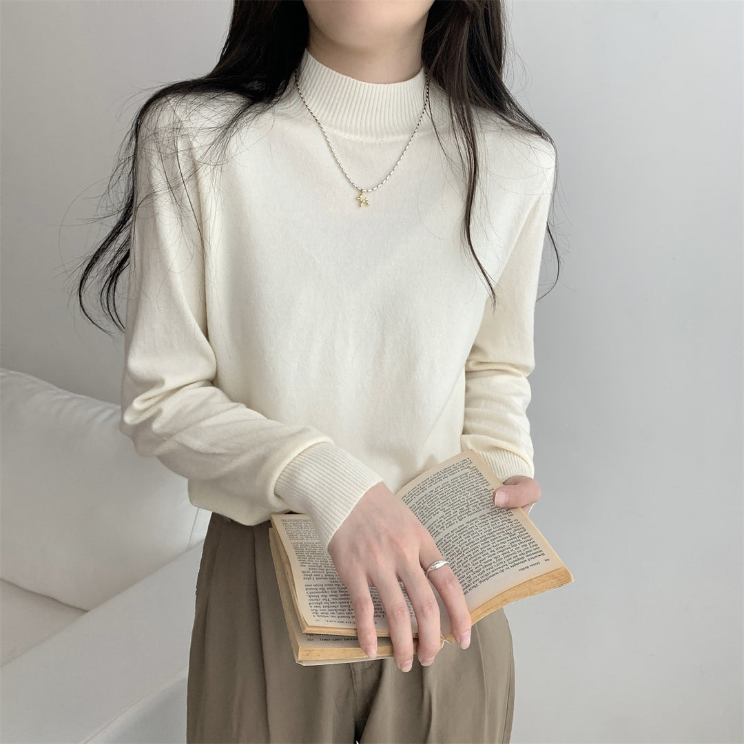 Kvinder Elegant Rulle Hals Sweater lavet af høj kvalitet strikket materiale Stilla