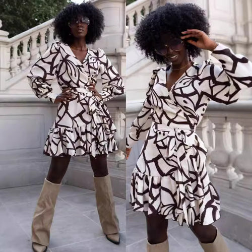 Dame flirtende leopardprint omslagskjorte Stilla