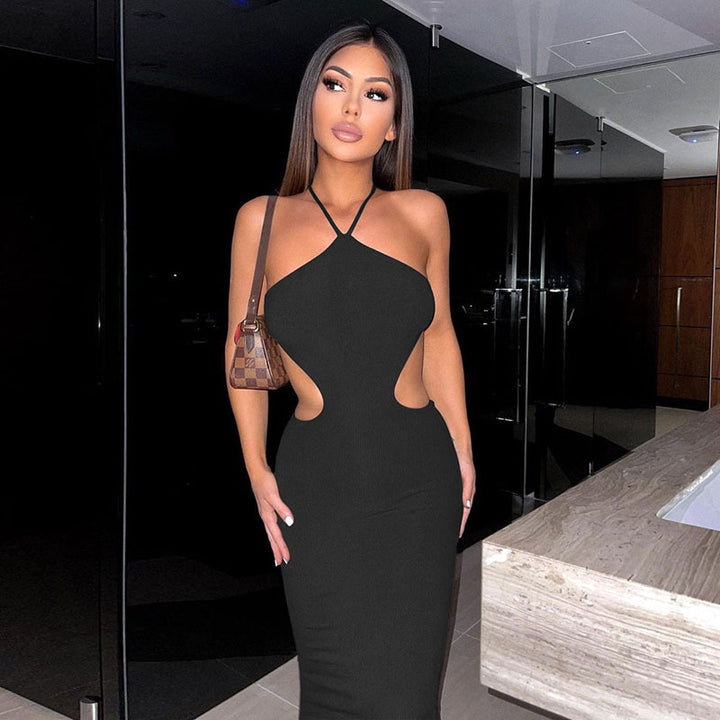 Dame Maxi Kjole med moderne Cut-Out Skovae