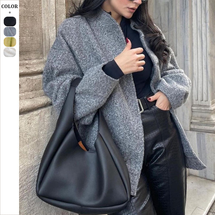 Dame Krammende Oversized-Jakke i Boxy-snit Stilla