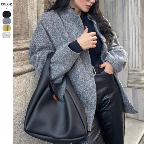 Dame Krammende Oversized-Jakke i Boxy-snit Stilla