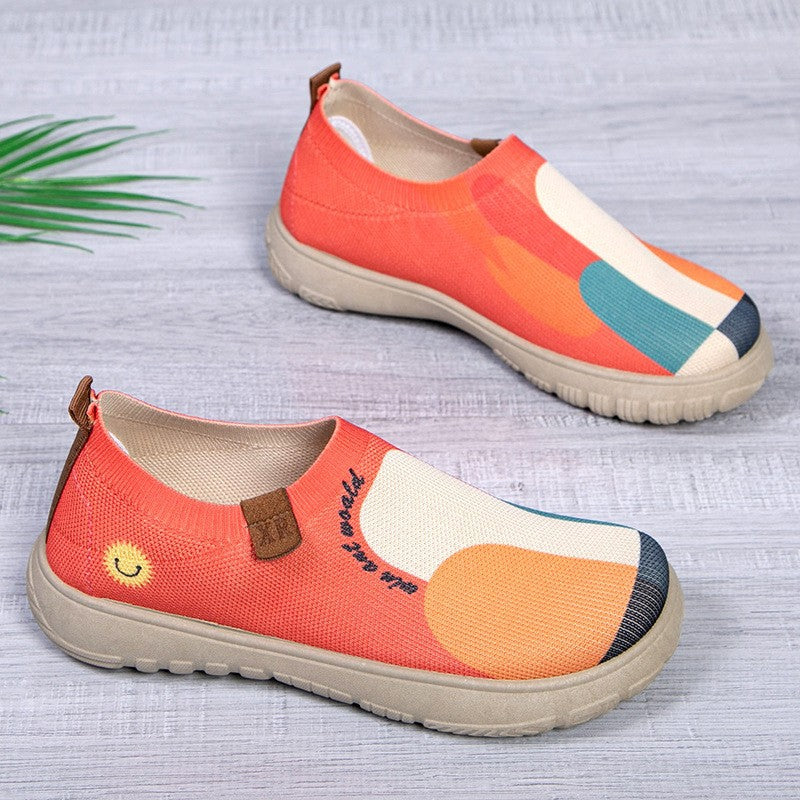Femme Canvas Slip-On Sneakers med behagelig elastisk pasform Stilla