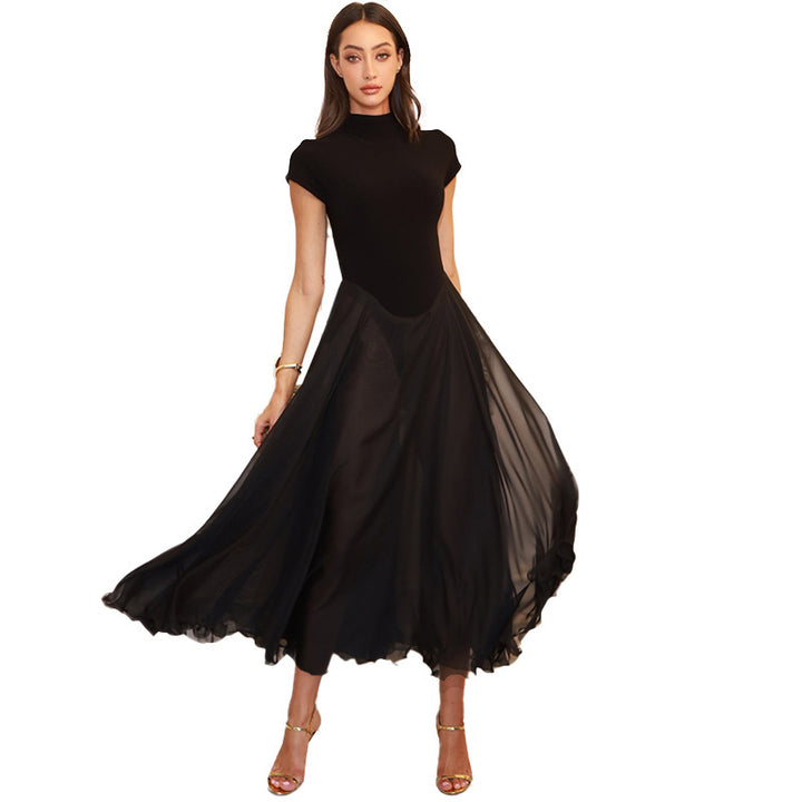 Dame Elegant Chiffon Maxi Kjole Stilla