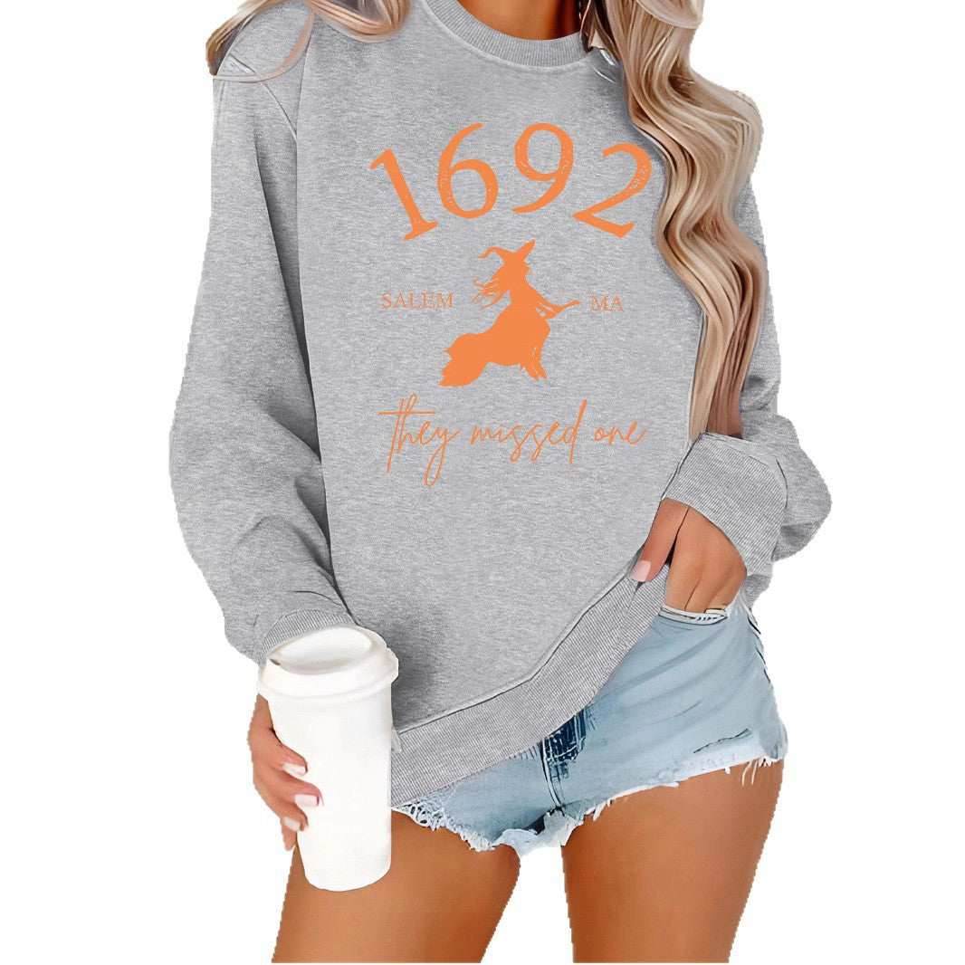 Kvinders sweatshirt med kreativ heksedesign og behagelig pasform Stilla