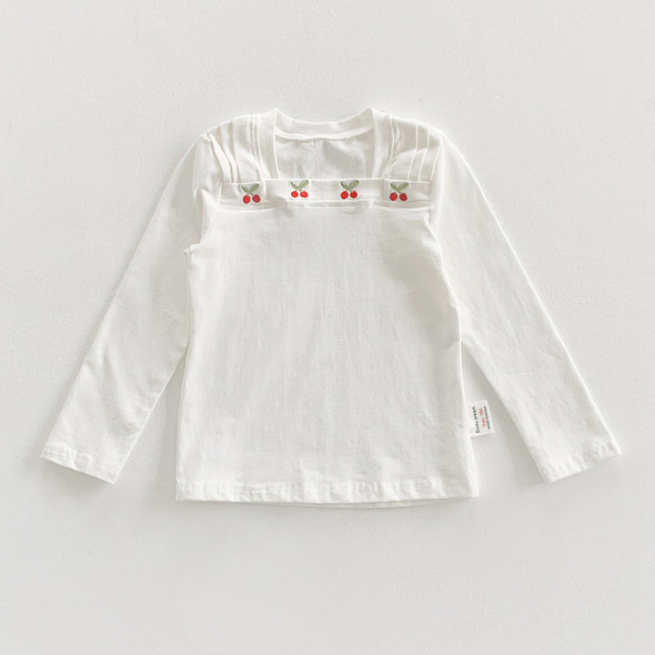 Pige Langærmet Broderet Bluse Stilla