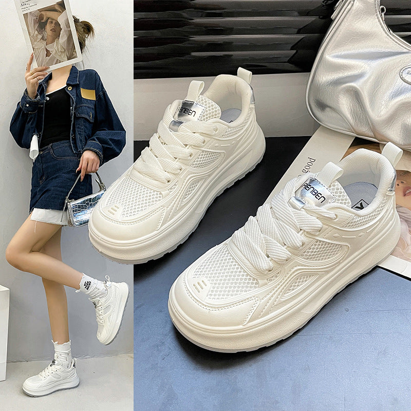 Dame Åndbare Sneakers med stødabsorberende Sål og moderne Design Stilla