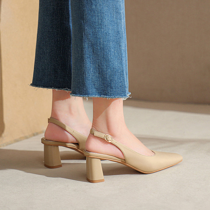 Dame Slingback Blokhæl Pumps Stilla