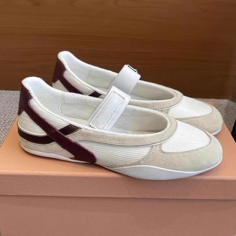 Dame Ballerinas med elastisk rem Stilla