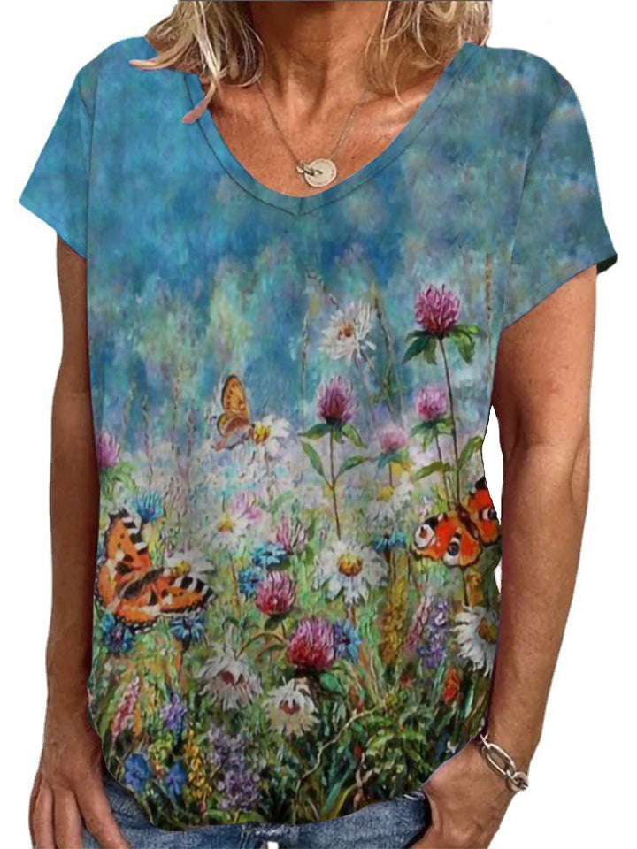 Dame Loose Bluse med farverigt paisleymønster Skovae