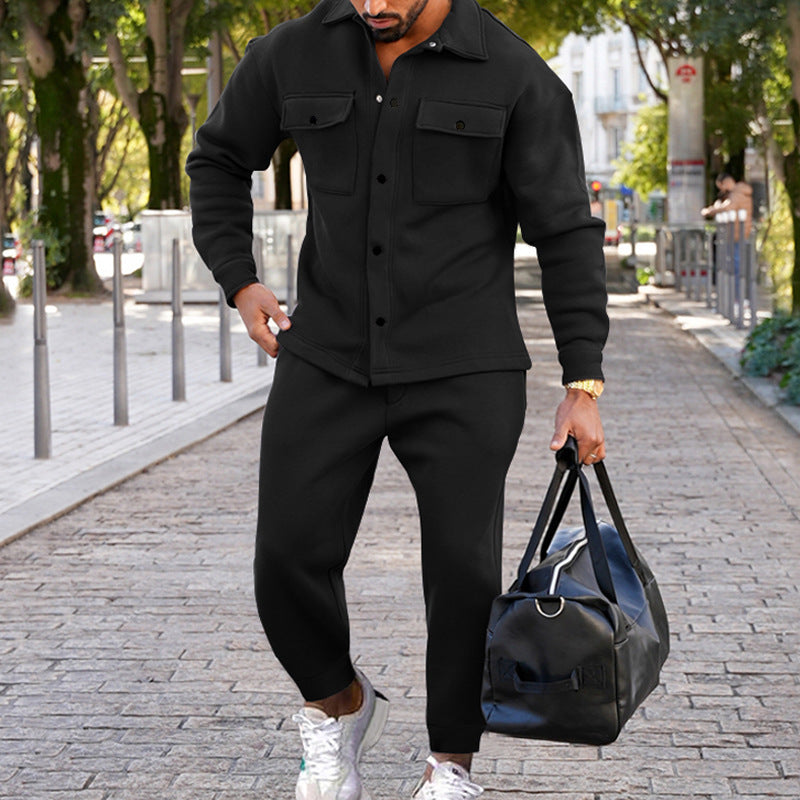 Herrer Sporty Sæt med praktisk Lynlås og stilfuldt Design Stilla