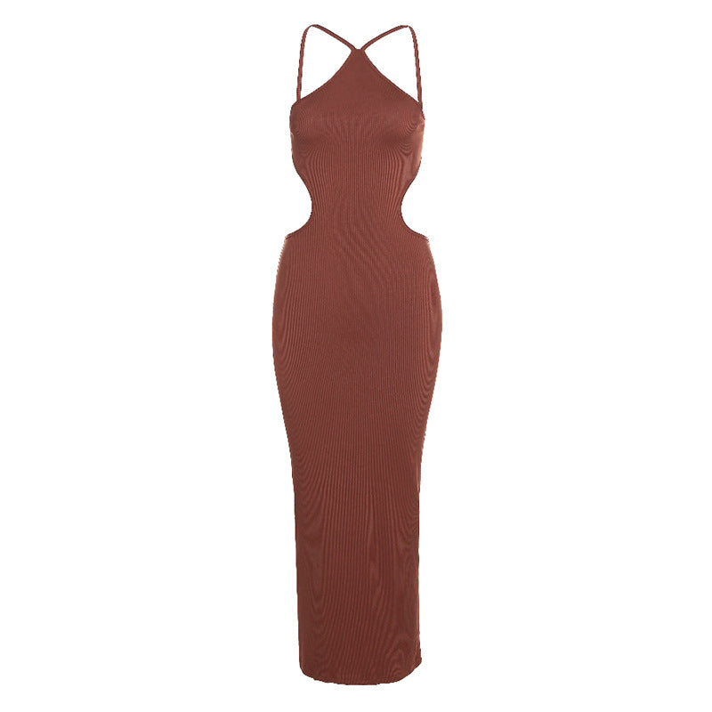 Dame Maxi Kjole med moderne Cut-Out Skovae
