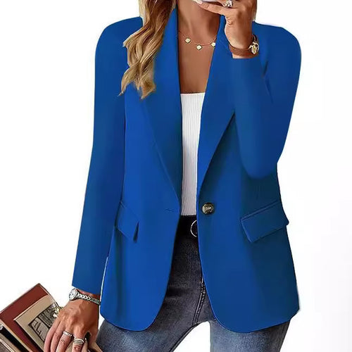 Dame elegant blazer med smal silhuet og funktionelle lommer Stilla