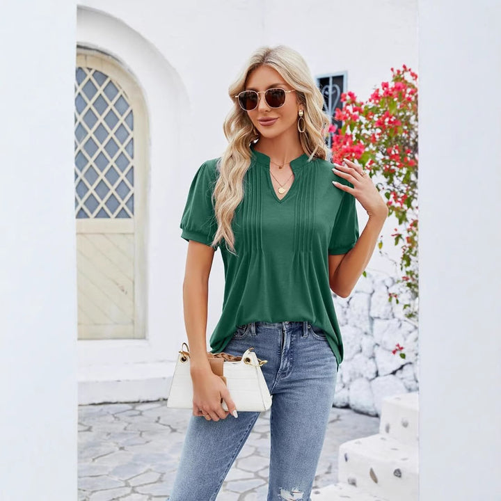Dame stilfuld plisseret top Stilla