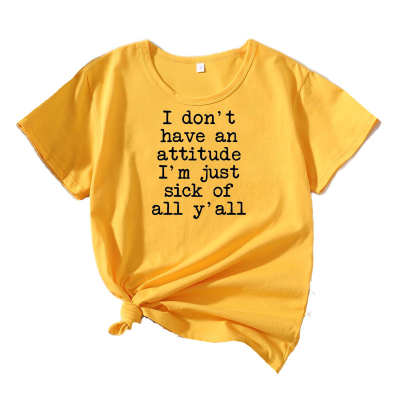 Dame Relaxed Fit Attitude Statement T-Shirt Stilla