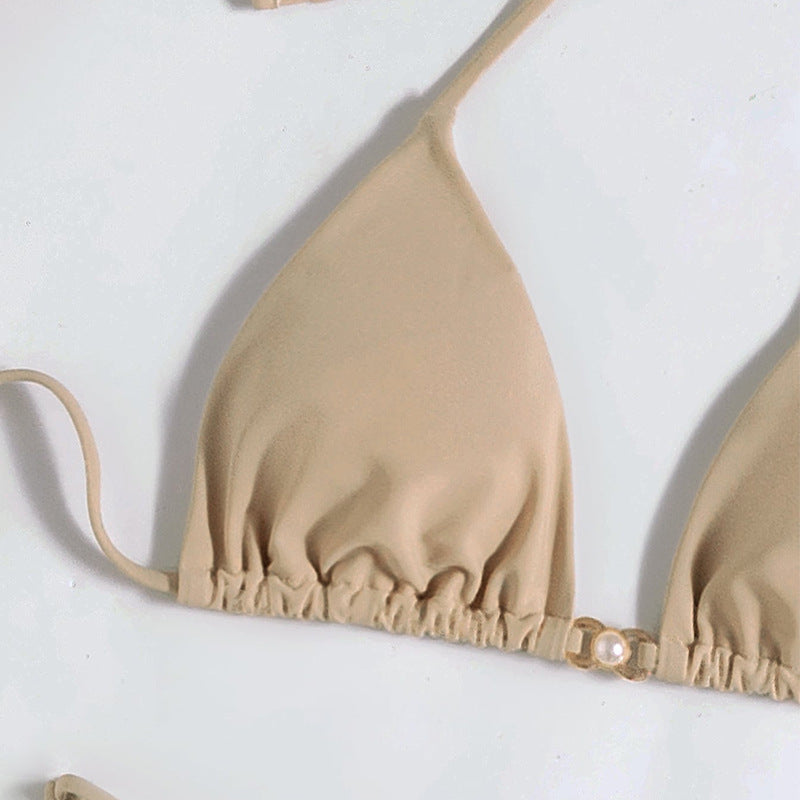 Dame Triangel-Bikini med elegant knude-design Skovae