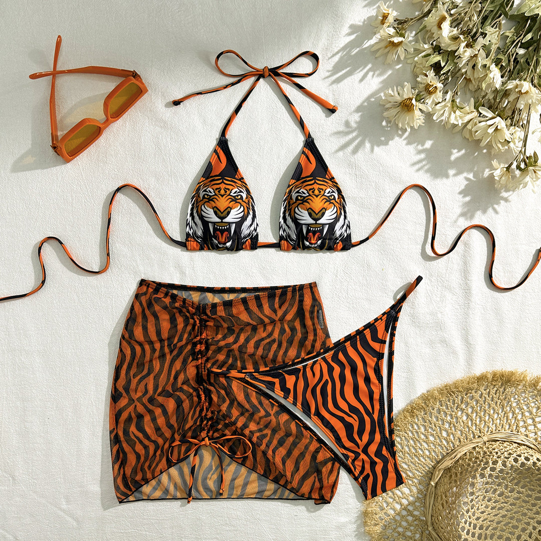 Dame Strand-Bikini og Sarong Stilla