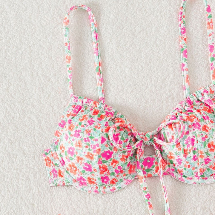 Dame blomster mønster bikini sæt Skovae