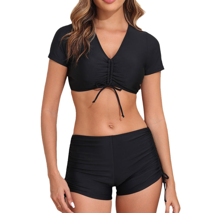 Dame sporty Crop-Top og shorts sæt Skovae