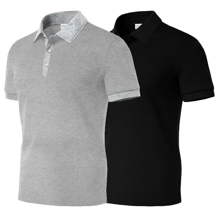 Herrer poloshirt med struktureret stof og klassisk krave Stilla