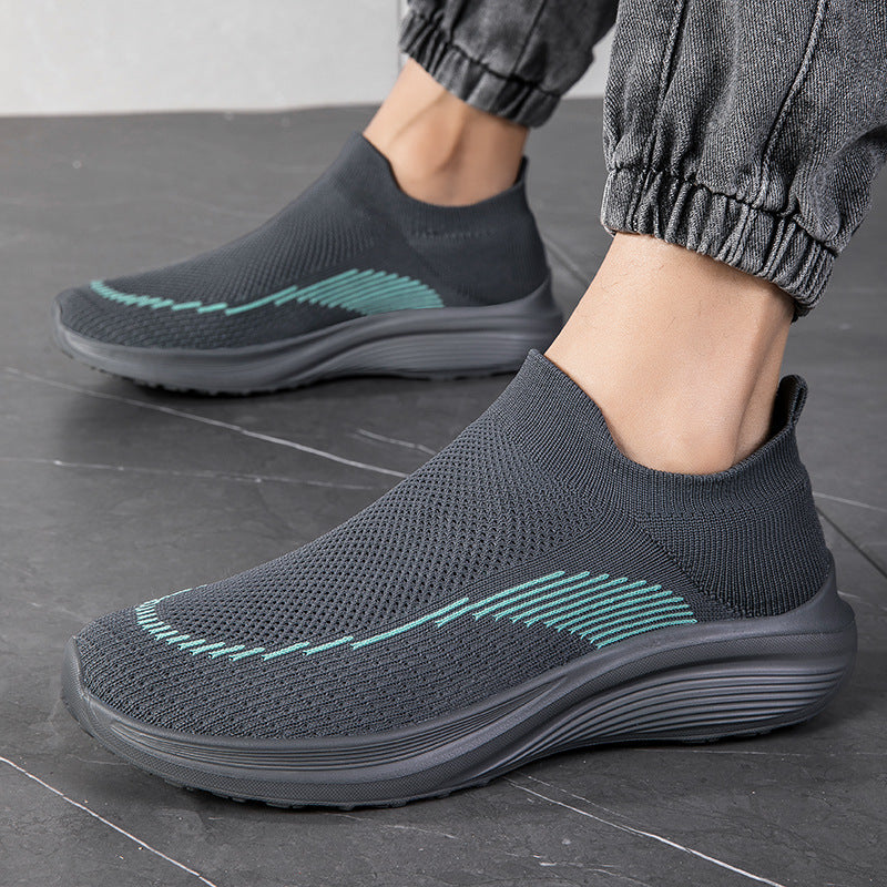 Herrer nan sokkelignende strikkesneakers med sømløst overmateriale og stødabsorberende sål Skovae