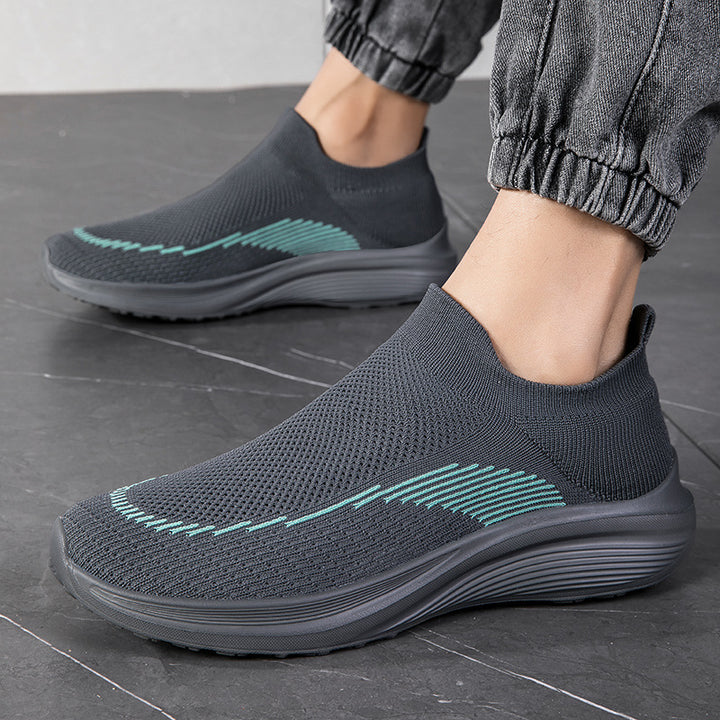 Herrer nan sokkelignende strikkesneakers med sømløst overmateriale og stødabsorberende sål Skovae