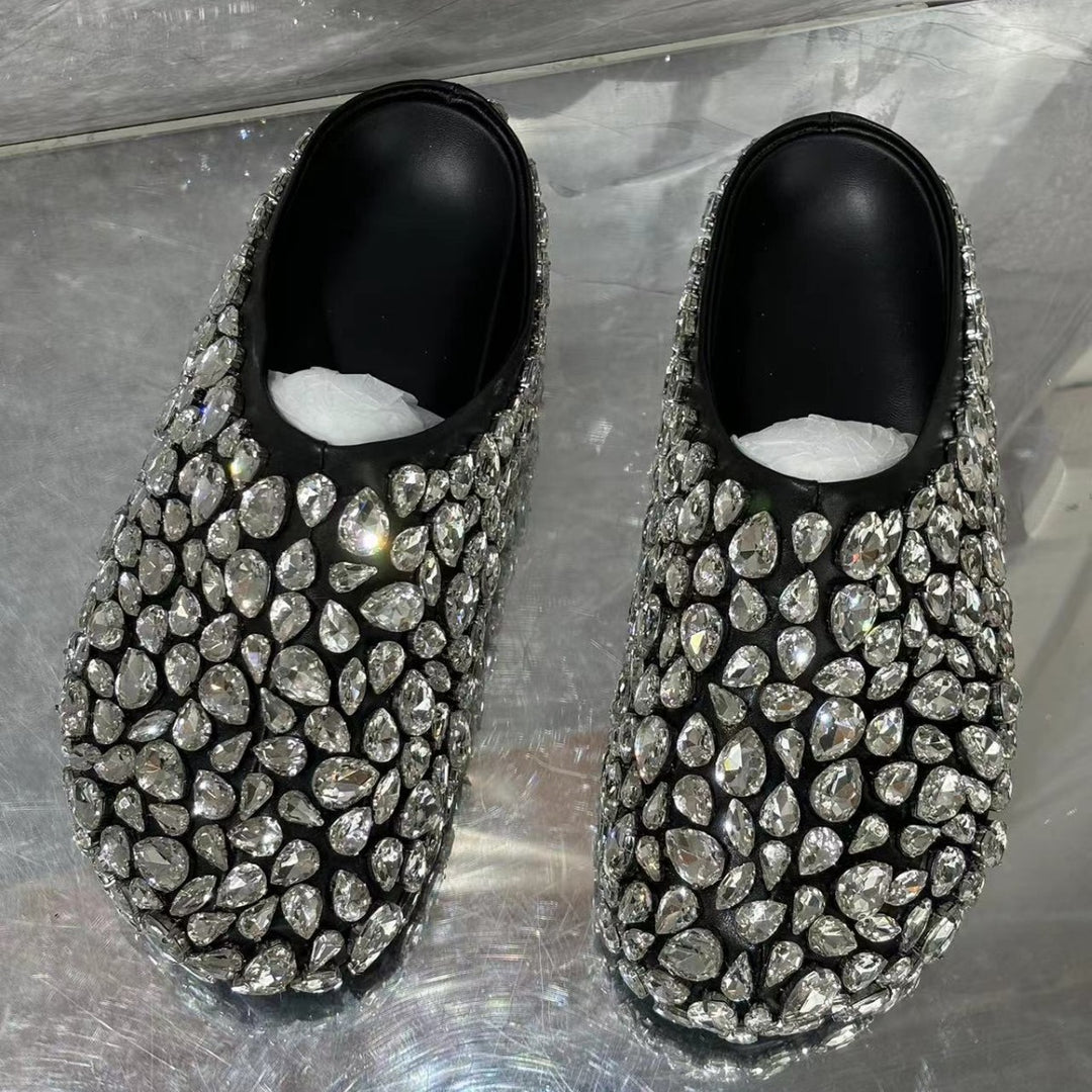 Femme Rhinestone-belagte Slipper Clogs Stilla