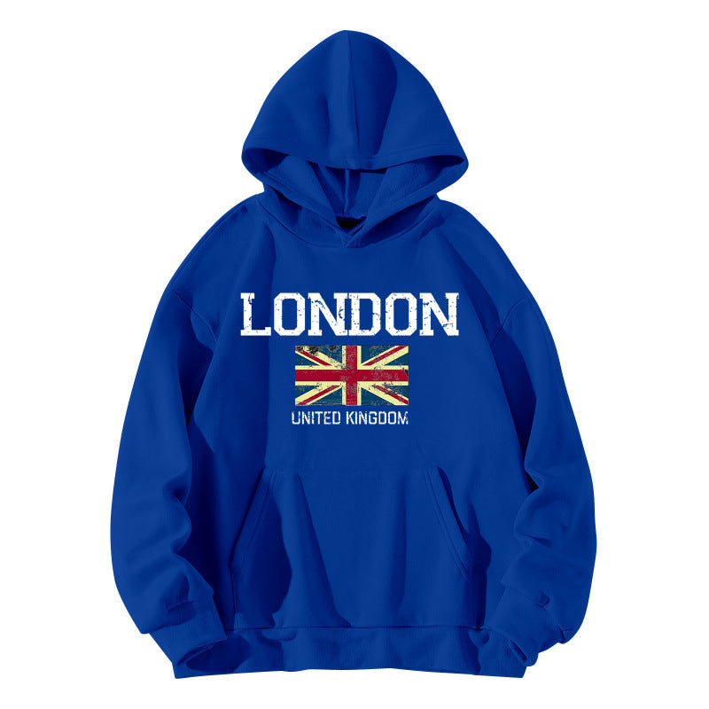 Kvinders hoodie i urban London stil med kængurulomme og komfortabel pasform Skovae