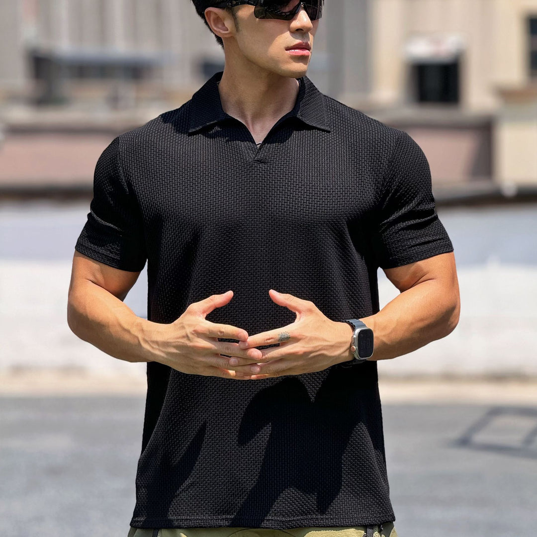 Herre polo shirt med innovativ åndbar struktur Stilla