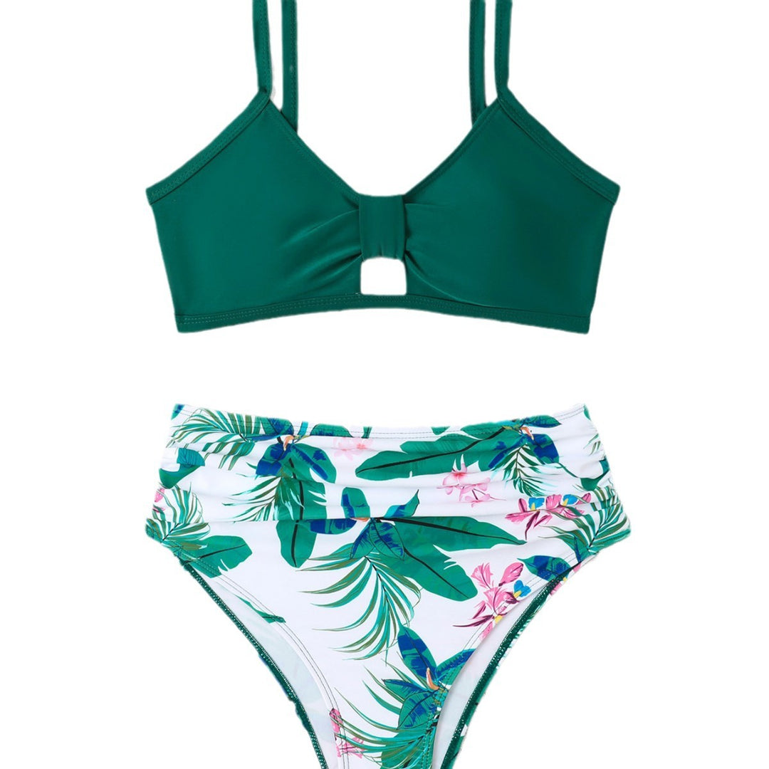 Dame Højtaljede Blomster Bikini Sæt Stilla